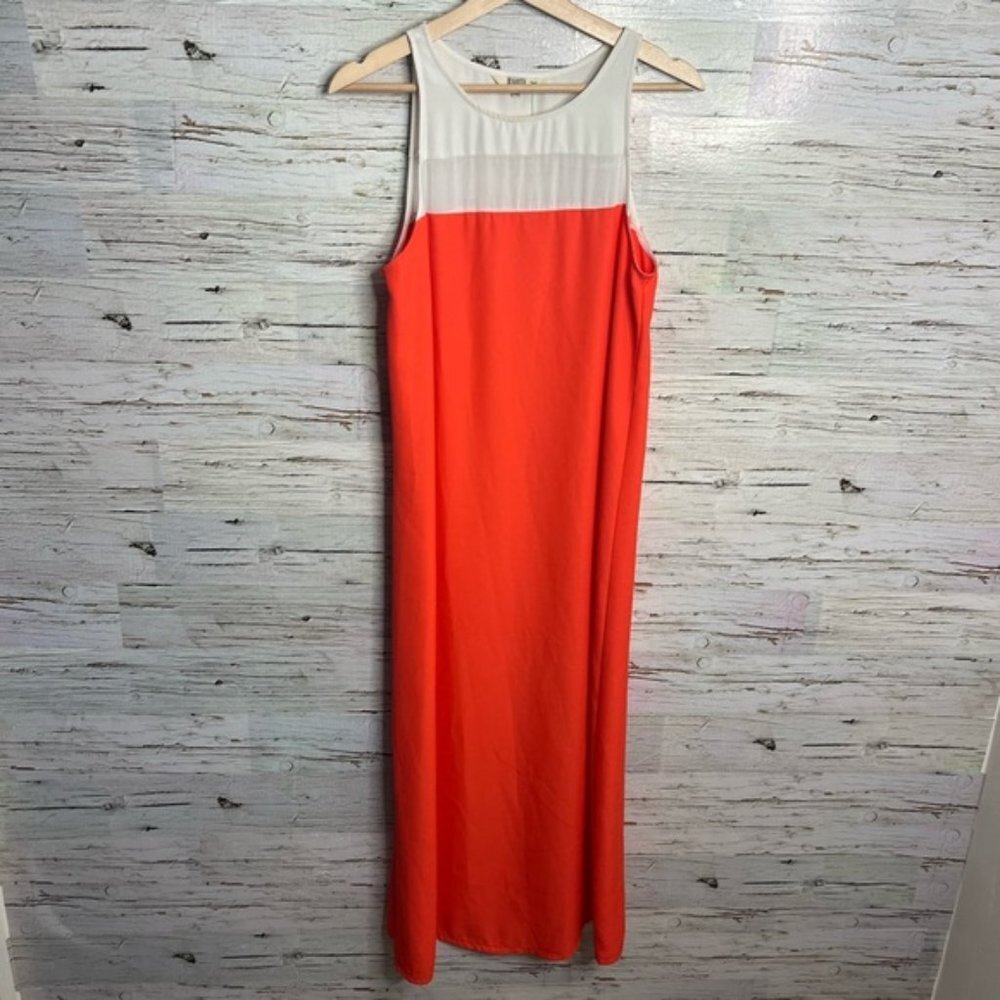 Bb Dakota orange white maxi dress size  medium